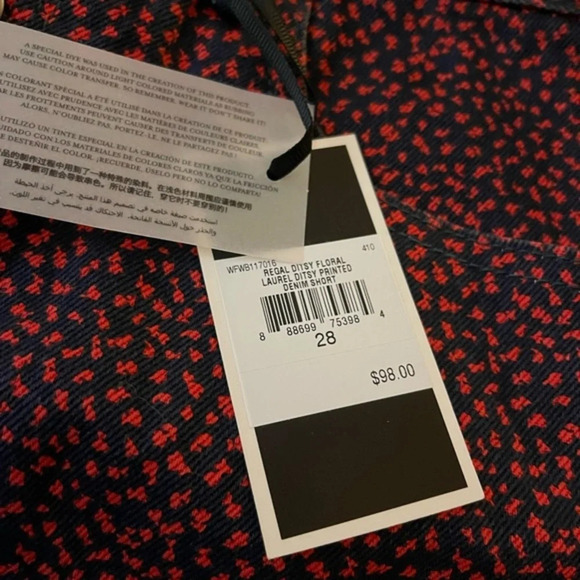 Juicy Couture Laurel Ditsy Printed Denim Shorts - Picture 8 of 13